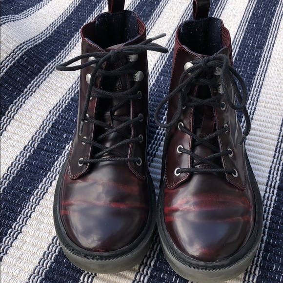 burgundy lace boots